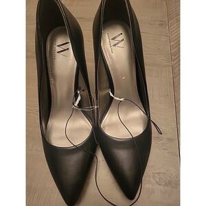 Worthington Brighton Memory Foam Black  Sz 9.5 Black Thin‎ Heel Pointed Toe